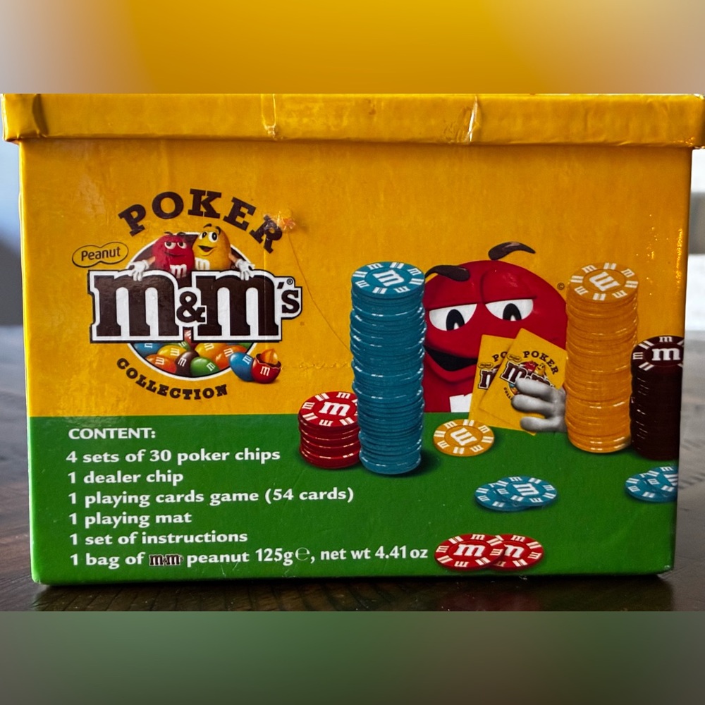 Vintage M&M'S Poker Collection with Colorful Chips